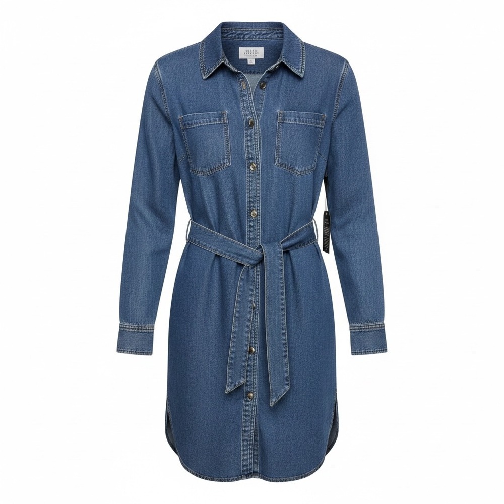 Serra Retreat Shirtdress XXS Blue Paradise Cove Decker Oversized‎ Denim Coastal